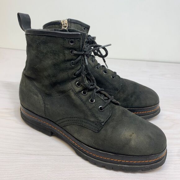 Airstep AS 98 Black Suede Lace Up Combat Biker Boho Sz EU 40 | US 9.5 - Picture 1 of 11